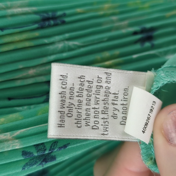 Lauren Conrad Green Palm Pattern Chiffon Dress - Picture 6 of 8